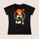 Remera de mangas cortas para mujer de Ranma (chica) y P-chan de Ranma 1/2
