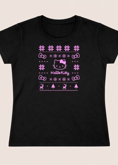 Remera con mangas cortas para mujer de Hello Kitty con un estilo pixel art