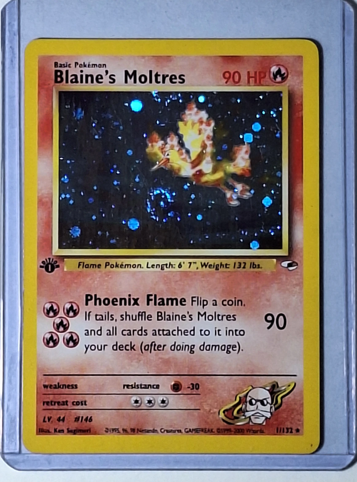 Gym Heroes - Blaine's Moltres #1 - 1st Edition - frente